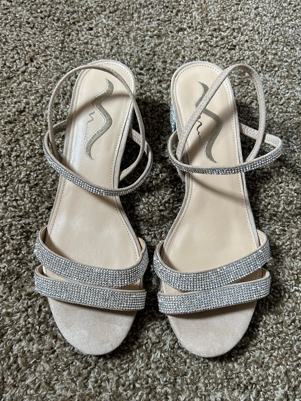 Women's N By Nina Ganet Silver Sandal size 10